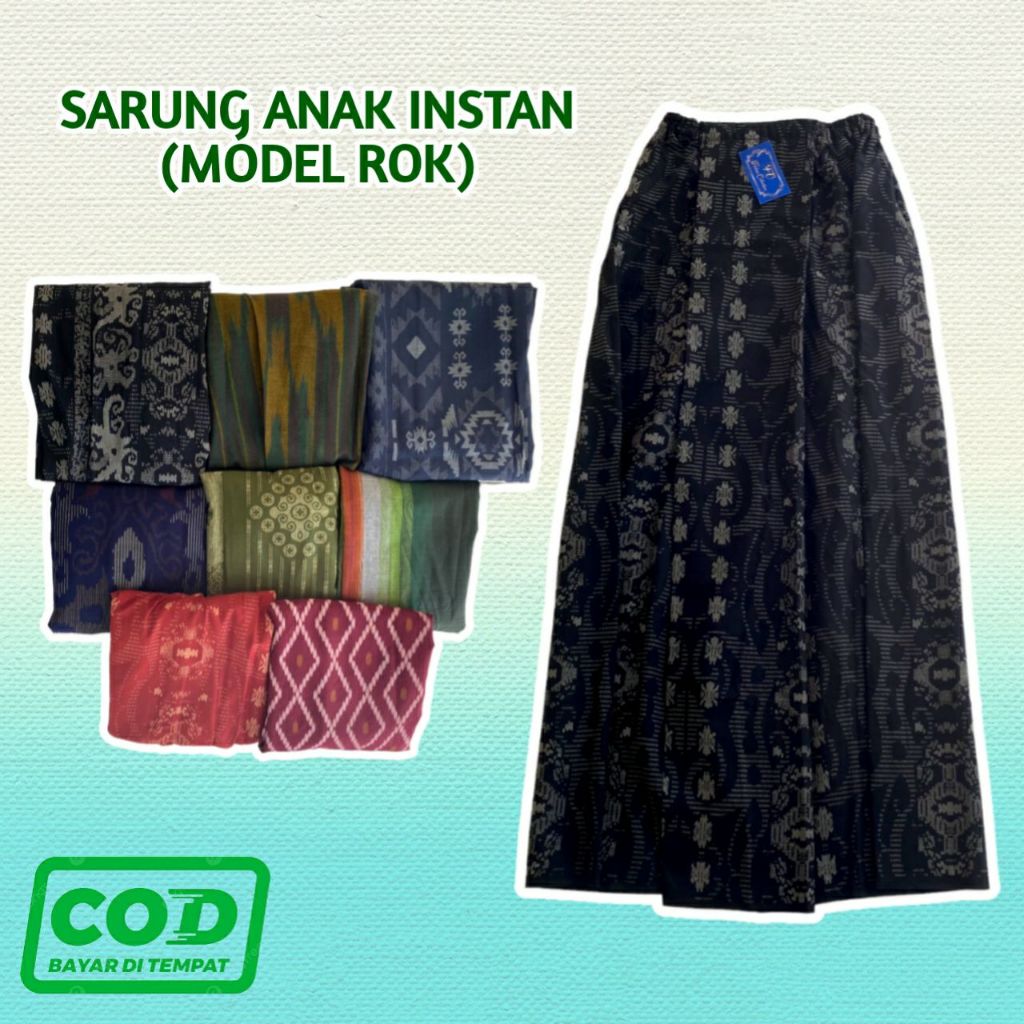 Sarung Instan Anak Laki Laki / Sarung Batik Anak Model Rok / Sarung Anak Instan Model Rok / Sarung A