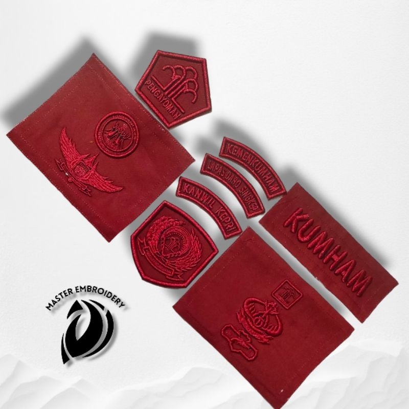 LOGO PENGAYOMAN KEMENKUMHAM 3D TIMBUL MERAH
