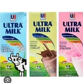 

Susu ultra milk 250ml satuan all varian