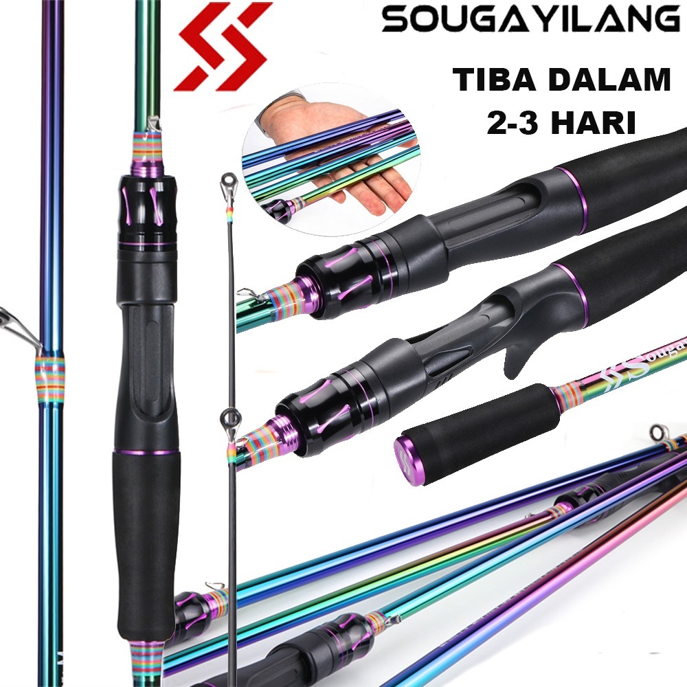 Joran Pancing Sougayilang 1.8m Spinning/Casting Fishing Rod Carbon Fiber Fishing Tackle Outdoor Fish