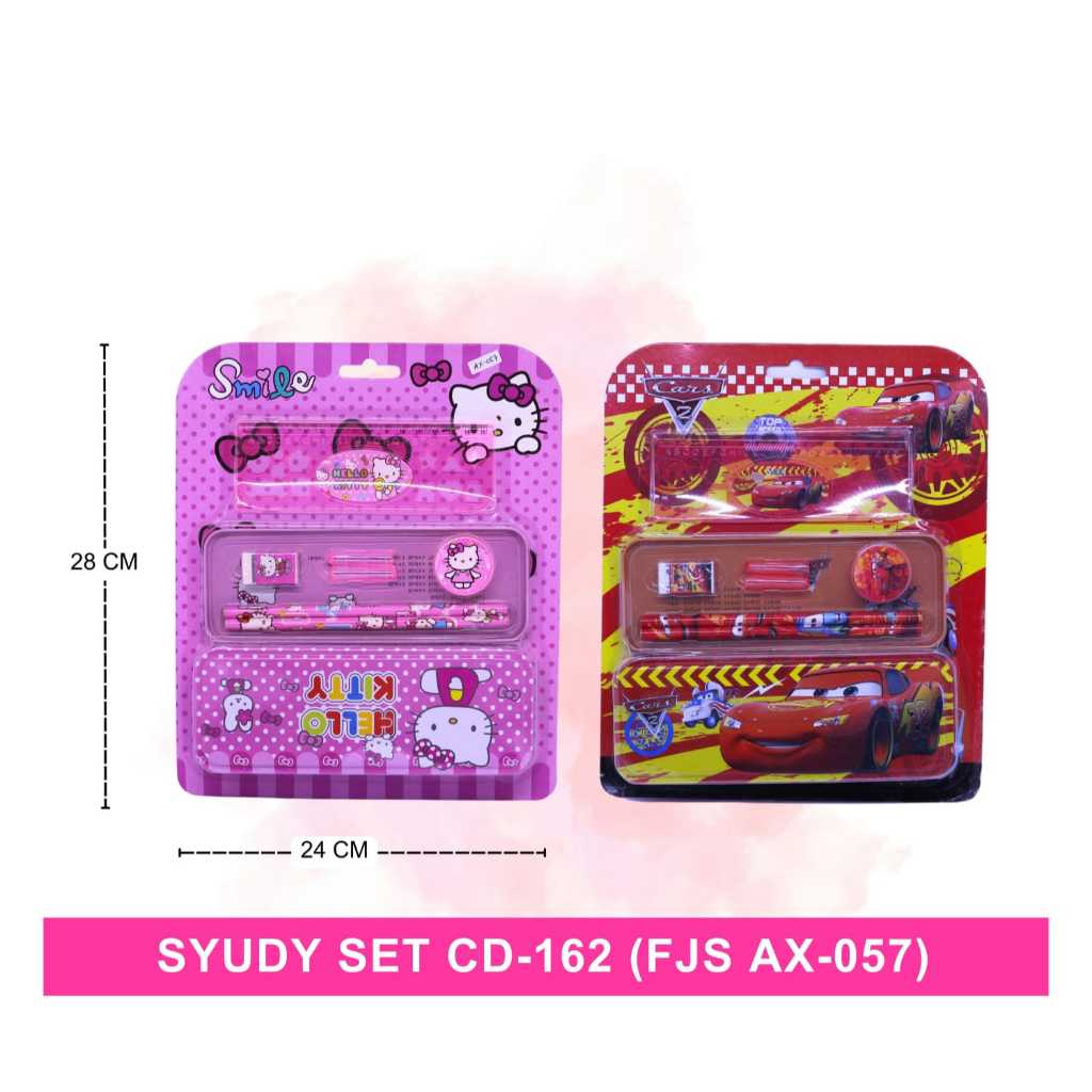 

Study Set/ Stationery Set/ Paket Alat Tulis Souvenir Hadiah 7in1 + Kotak Pensil Kaleng 2Susun/ Alat Tulis Set Karakter Lucu/ Perlengkapan Alat Tulis Anak Sekolah