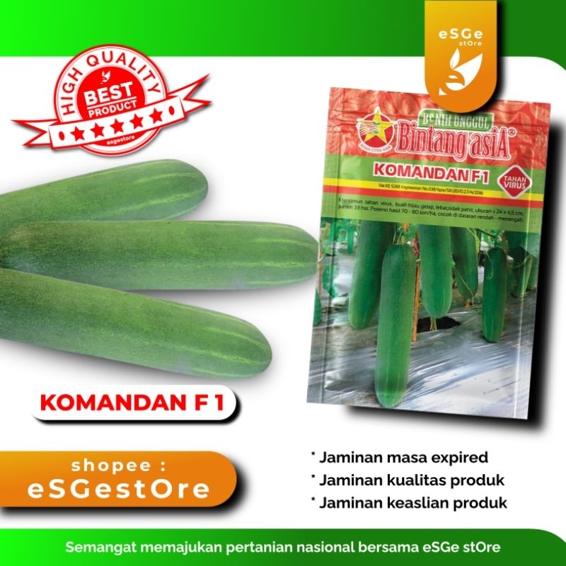 Benih Bibit Timun New Komandan F1 20Gr Bintang Asia