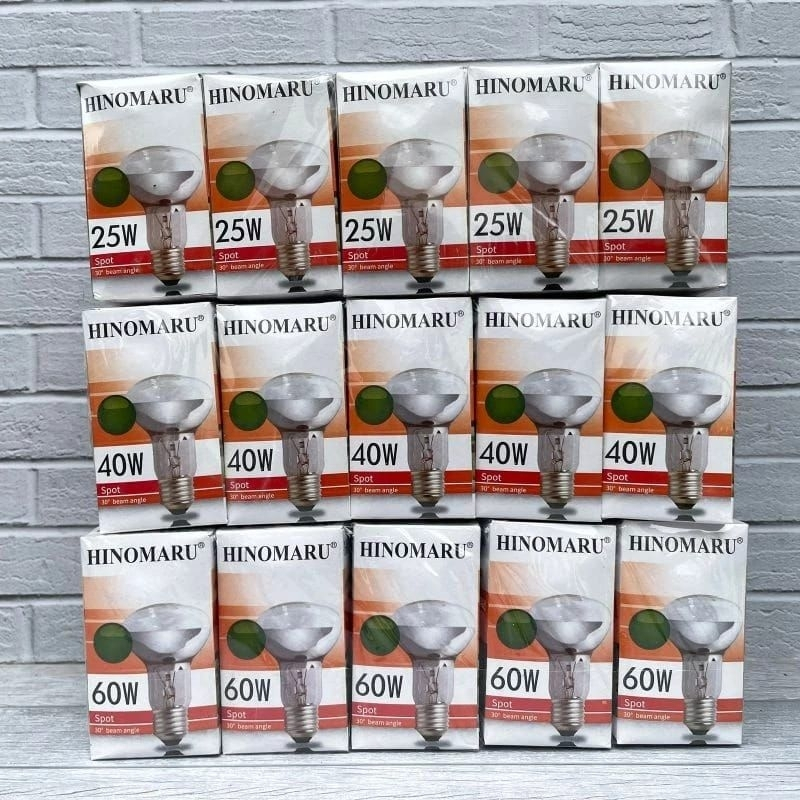 lampu UVA NR63 sprot pemanas reptil HINOMARU / LAMPU PENGHANGAT AYAM / MAKANAN LAMPU PIJAR SPOT NR63