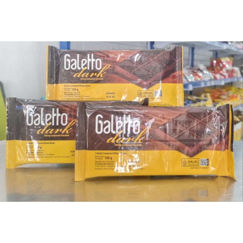 

Galetto Dark 180gr/Galetto Dark Compound 180gr/Coklat Batang/Dark Compound 180gr/Coklat Blok/Coklat Batang Parut