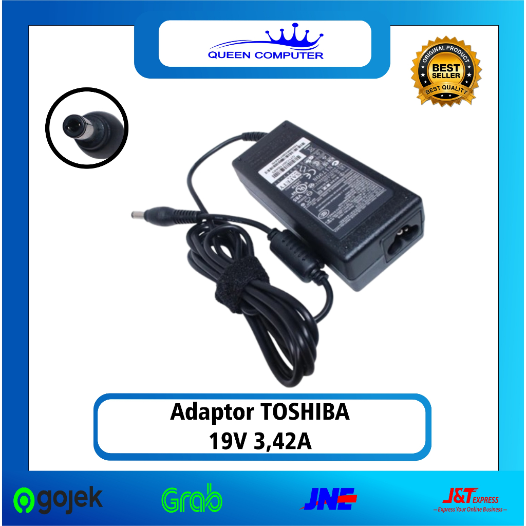 adaptor toshiba original Satelite L310, L600, L645, L635, L735, L740, L745, M300 19v 3.42a Series