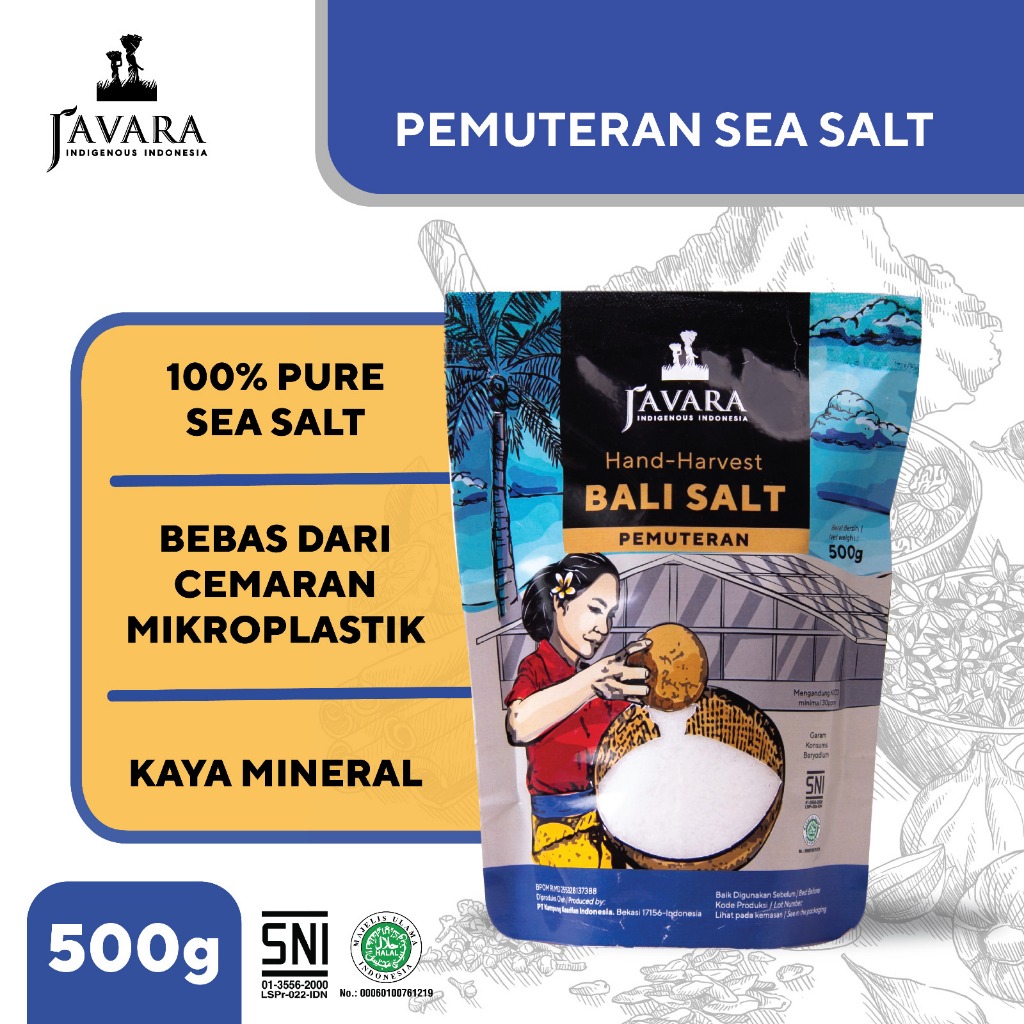 

Javara Pemuteran Sea Salt Garam Laut Pemuteran 500 g - Garam Laut Murni - Garam Sehat Pilihan