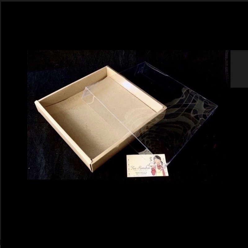 (5 Pcs) Box Mika Lapis Legit Dus Nastar Coklat Kotak Lapis Surabaya Tanpa Sekat Size 21x21x13 Cm