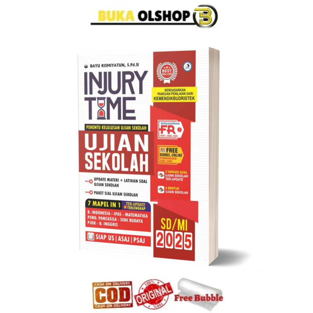 INJURY TIME UJIAN SEKOLAH SD/MI 2025 Buku Ujian Sekolas SD/MI 2025