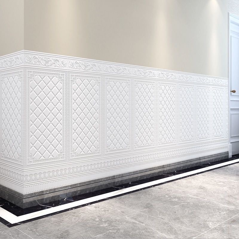 Wallpaper/wallfoam Dinding 3D Foam Serat / Motif Pintu Jati