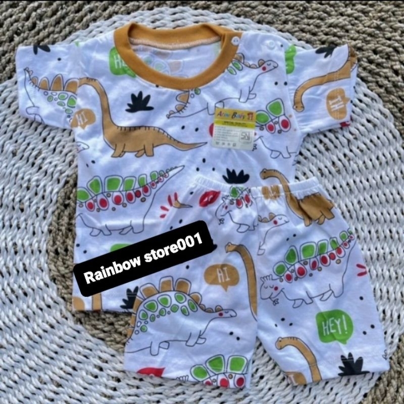 Setelan baju bayi lengan pendek 3-12bulan