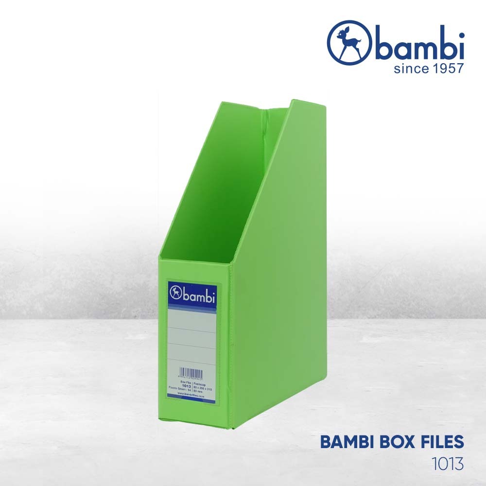 

Bambi Box File Magazine MID SIZE 8 cm Special Colour Fluoro Green - Box Arsip / Box Storage / Box Dokumen kode 1013