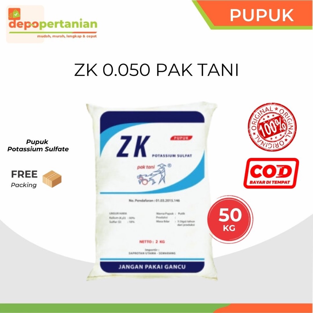 Depo Pertanian - Pupuk Zk 0.050 50 Kg Pak Tani