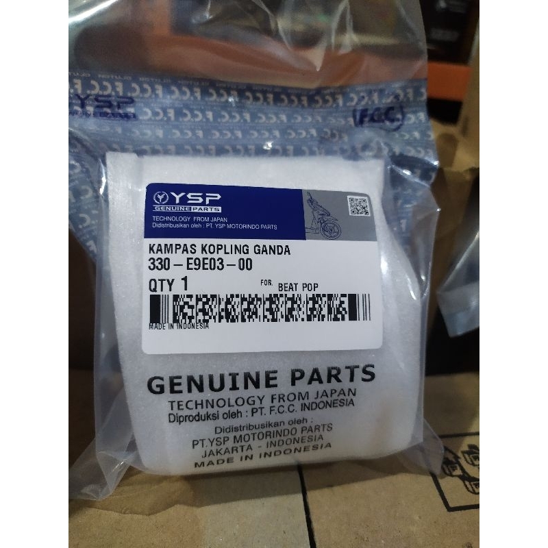 kampas kopling ganda BEAT POP Asli Original 100%Ori merek F.C.C