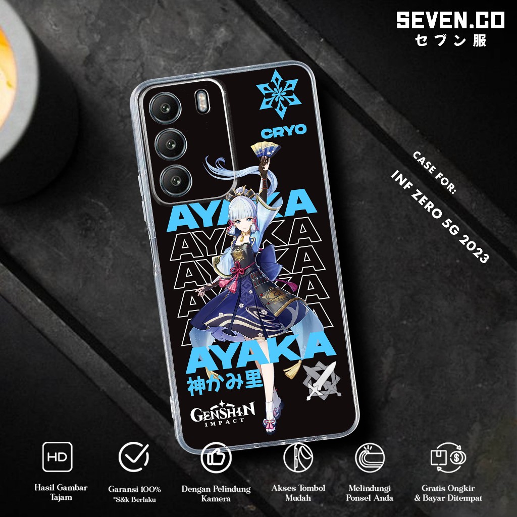 Case INFINIX ZERO 5G 2023 SevenCase [ Genshin ] Casing Hp Aesthetic Kesing Hp Karakter Anime Cassing