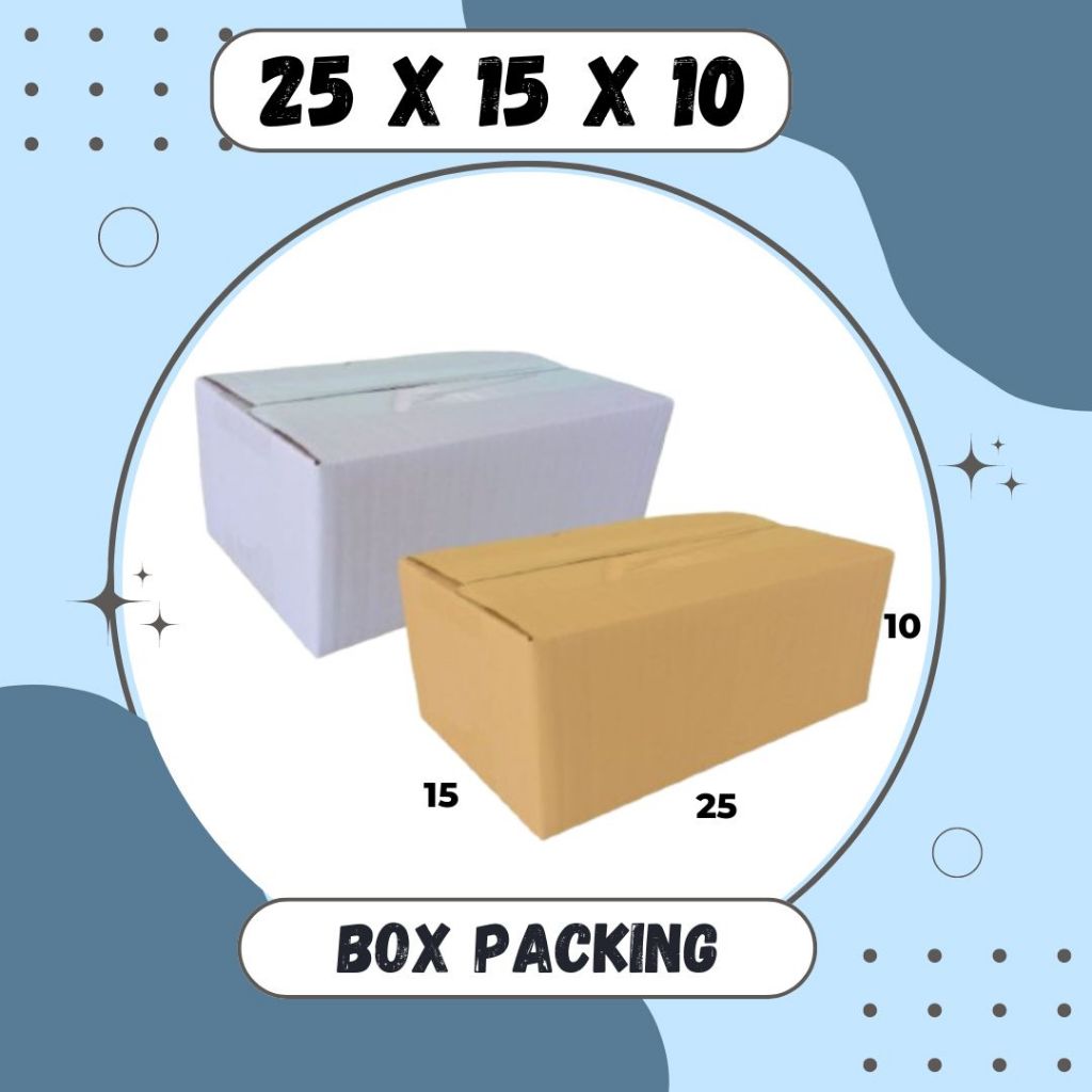 

Box 25x15x10 Kardus A1 Packing Karton Dus Kotak Kemasan Obat Mainan Olshop Souvenir Packing Sparepart