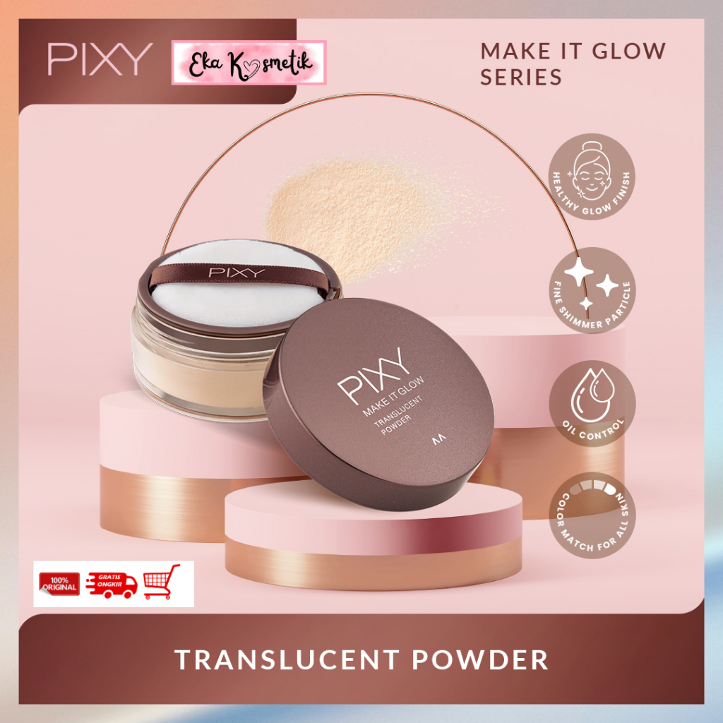 PIXY Make It Glow Translucent Powder Bedak Tabur 8gr ❣️ EKA KOSMETIK ❣️