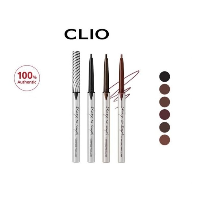CLIO Sharp, So Simple Waterproof Pencil Liner | Pen Liner | Eyeliner Pencil | Korean Makeup | Makeup