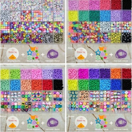 Manik Manik Pasir 1 Box - Manik2 Mote Payet Pasir Paket DIY