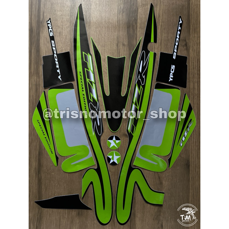 Striping sticker stiker Yamaha fiz r f1z r Caltex lis list body motor fizr f1zr caltex warna hitam h
