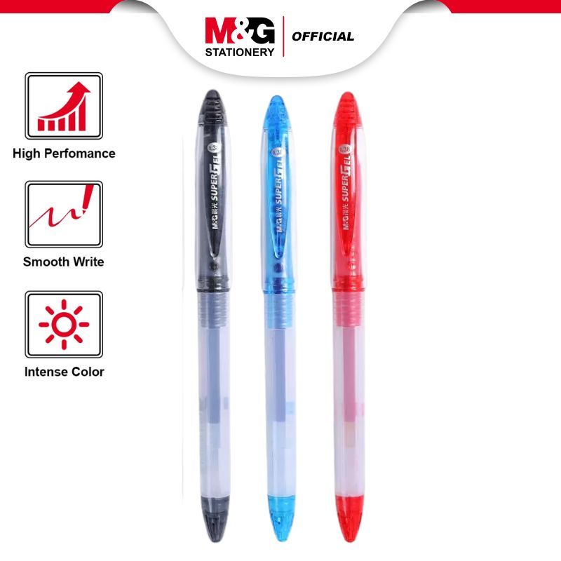 

M&G Gel Pulpen Rubber Pen 0.38mm Pena Tinta Hitam Bisa Reffil