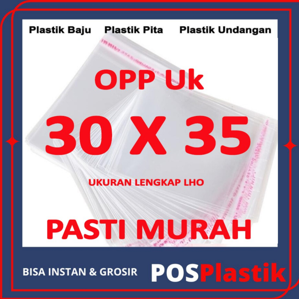 

OPP LEM PLASTIK KACA 30x35 DVD,Bakery,Undangan,Roti,Amplop,Angpao (Isi 100 Lembar)JKT