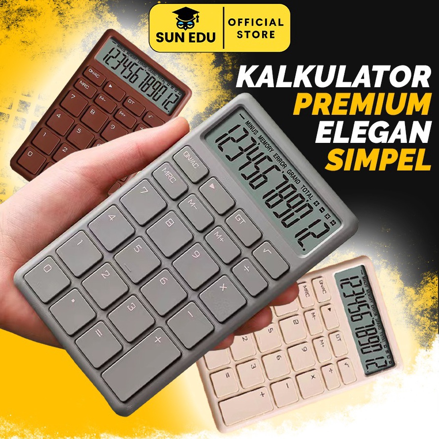

KODE I35Q Kalkulator 12 digits aesthetic Calculator simple electronic