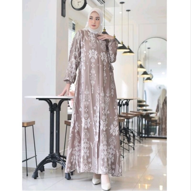 GAMIS NAGITA DIOR SILK Premium Motif Fashion Dres Muslim