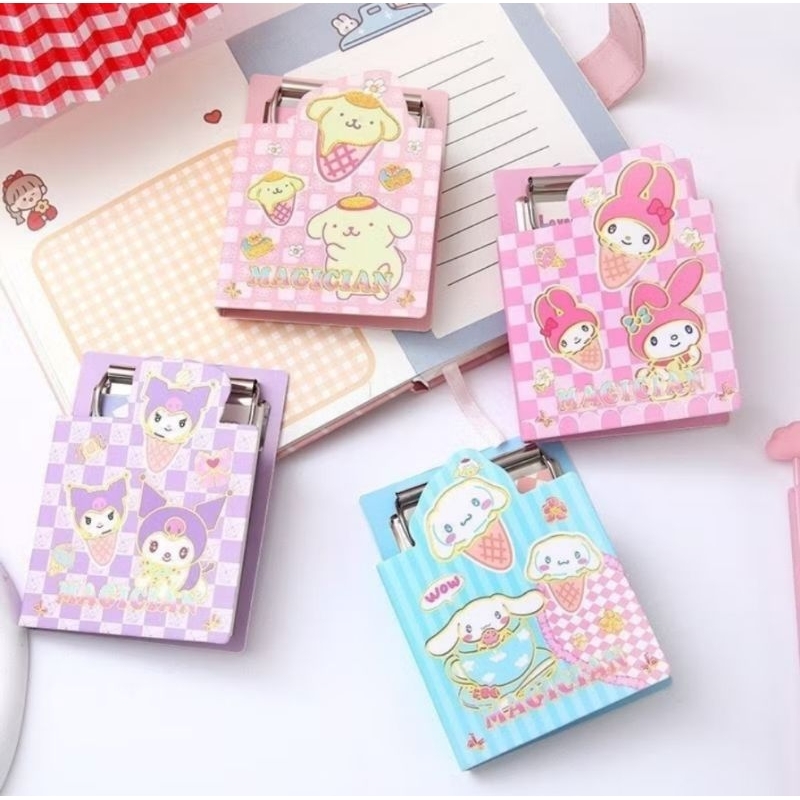 

MEMO MINI//STICKY NOTES MINI DENGAN PAPAN MINI BERKARAKTER SANRIO LUCU