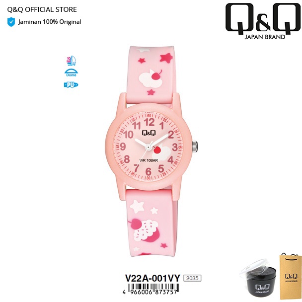 KODE E73Q QQ QnQ QQ Original Arloji Jam Tangan Anak Lucu Motif Analog  V22 V22A Tahan Air 1 BAR