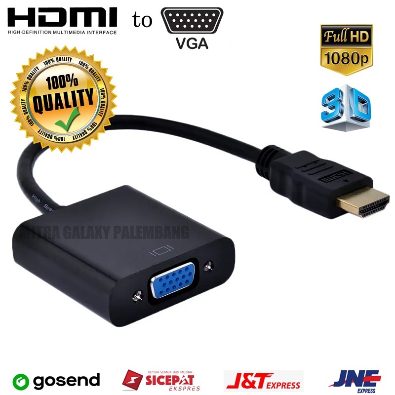HDMI to VGA Converter FHD Kualitas Bagus