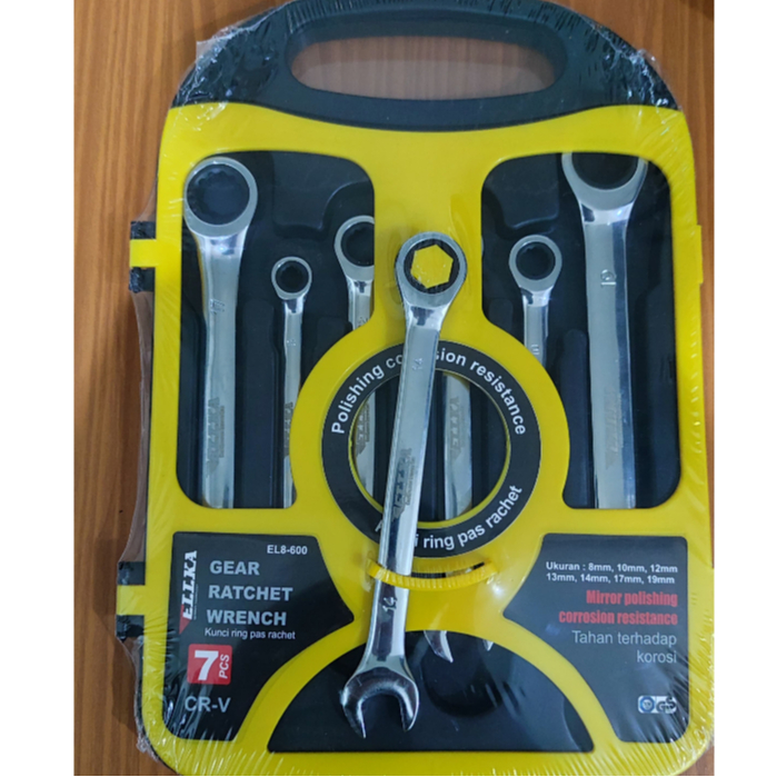 KUNCI KREK KUNCI RINGPAS RACHET RINGPASS SET 7 PCS 8MM-19MM