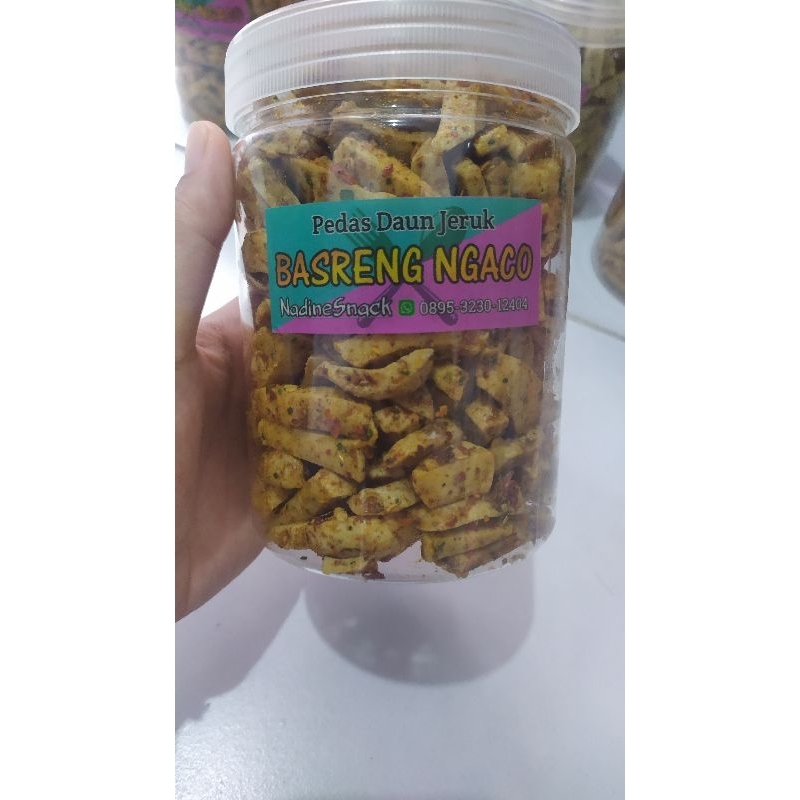 

Basreng viral bumbu melimpah bakso goreng pedas daun jeruk toples kecil 300gr