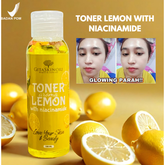 NEW TONER GLOWING LEMON 60 ML NEW TONER GLOWING NEW TONER LEMON BPOM