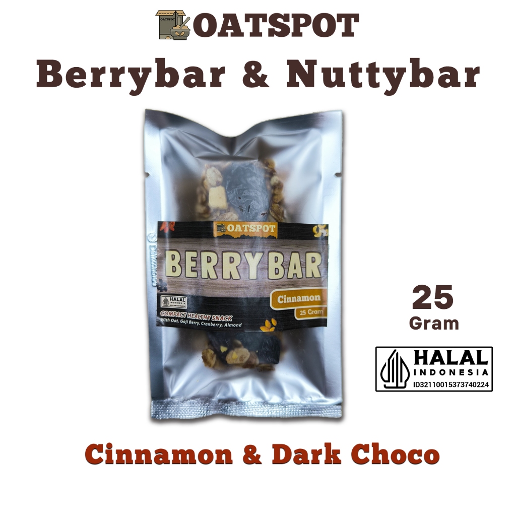 

Oatspot Granola Bar - Healthy Snack with Nuts, Seeds, Berries and Honey - 25 gram