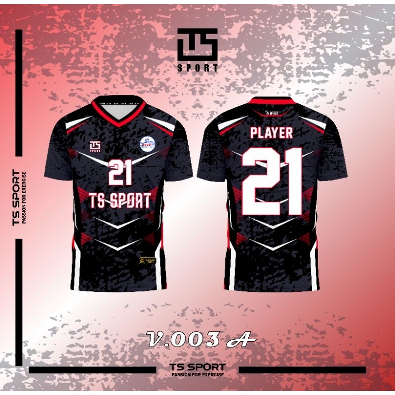 Kaos Jersey Volly Full Printing Gratis Tambah Nama Nomor Logo Sponsor
