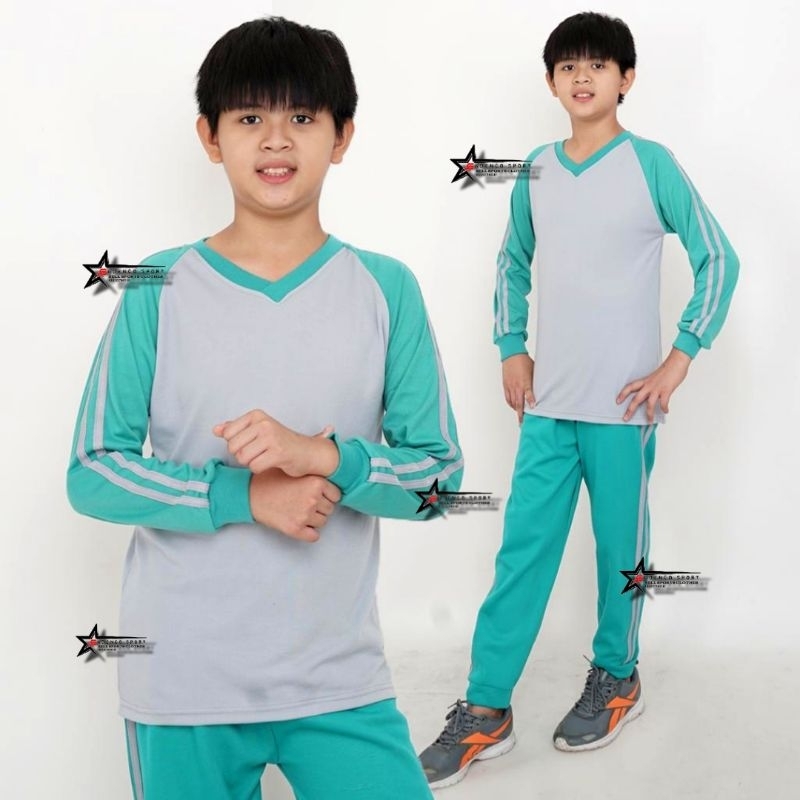 PL Setelan Olahraga Anak SD Lengan Panjang Laki Dan Wanita ( Unisex) / Seragam Baju Olahraga Anak SD