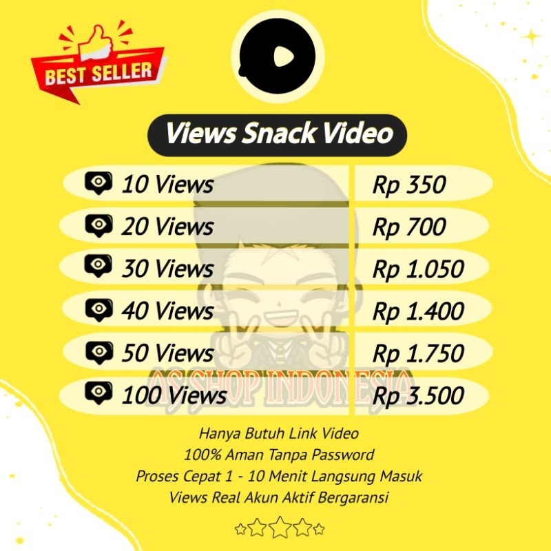 Views Snack Video Permanen by AS SHOP INDONESIA