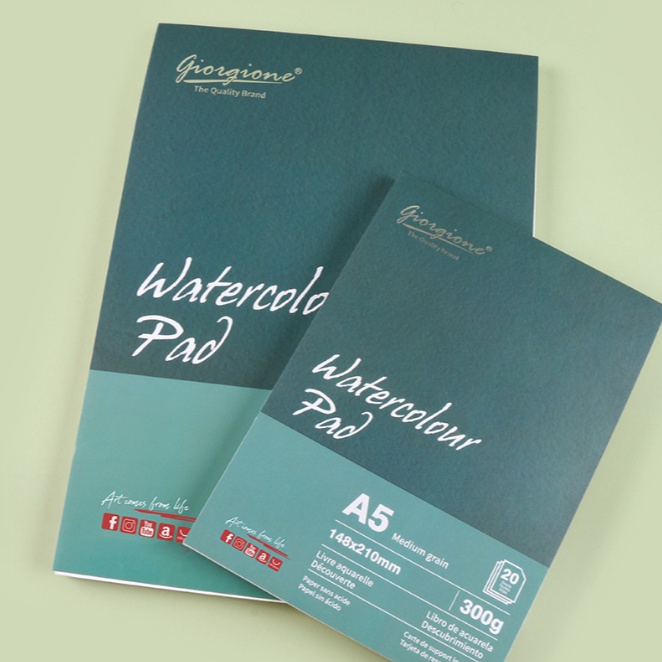 

PRODUCT TERPOPULER Giorgione Watercolour Paper Pad 3 GSM Green Kertas Watercolor Pad A4A5 3 GSM