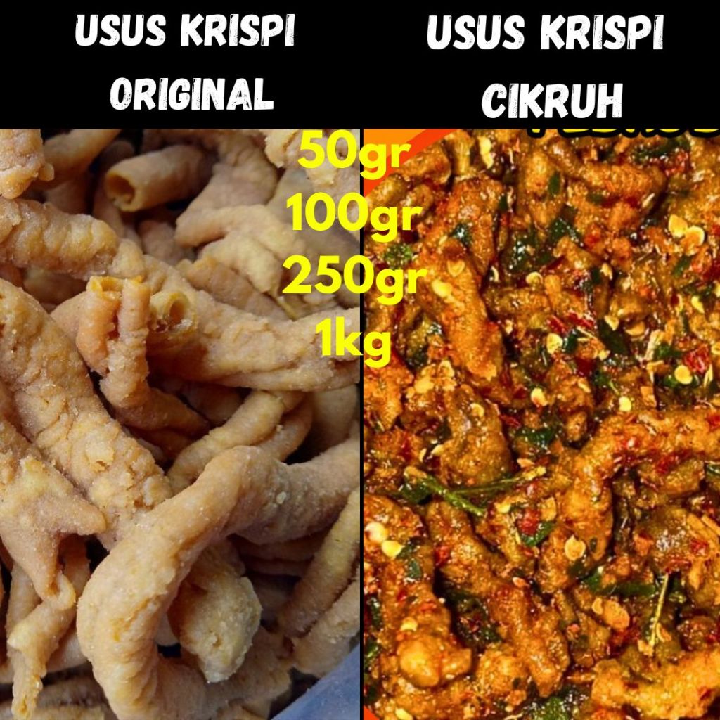 

KERIPIK USUS KILOAN | KRIPIK USUS GENTONG RENYAH 50gr 250gr 1kg