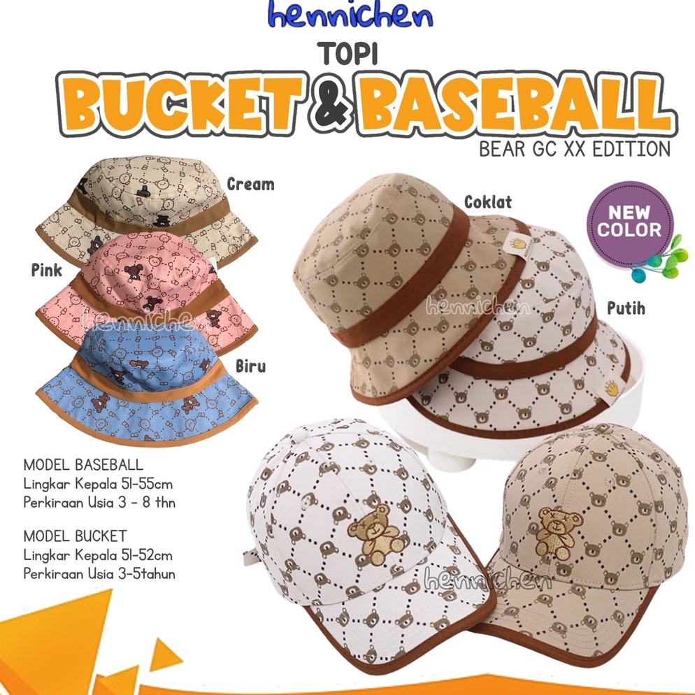 KODE Q92X BANYAK MOTIF BUCKET TOPI BASEBALL BEAR GC XX  ROCKET  BUNGA  DINO  SPIDER TOPI ANAK 13 TAH