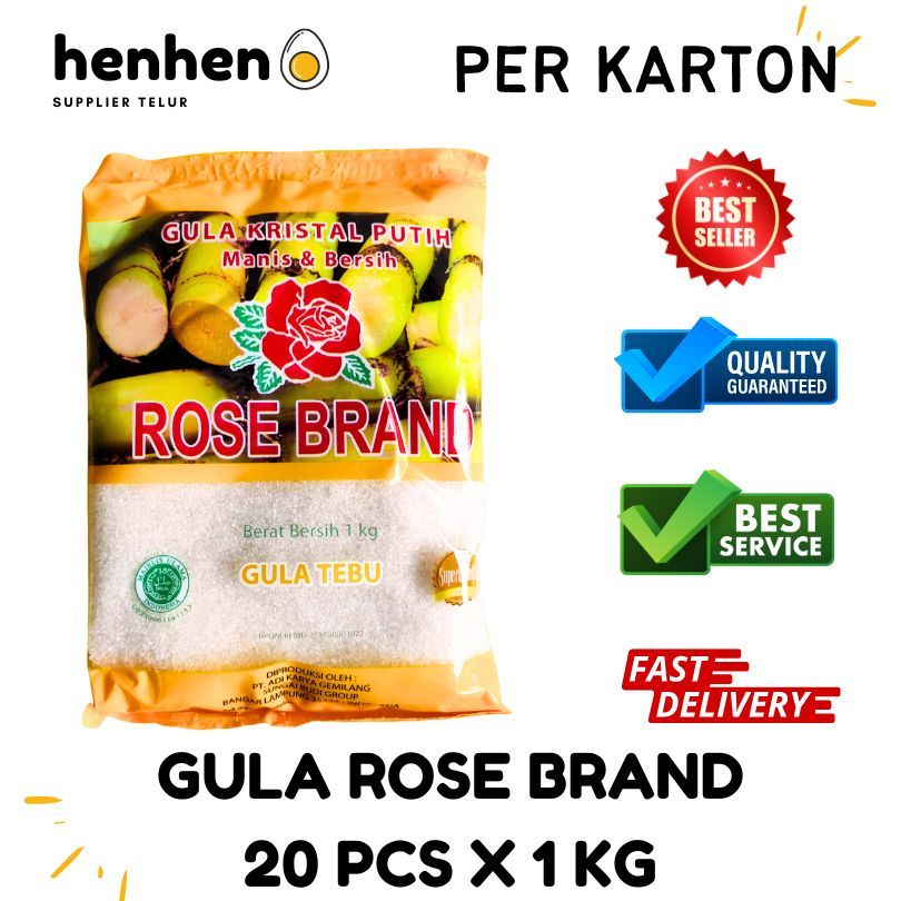 

GULA PASIR ROSEBRAND PER KARTON/KARUNG 20 PCS X 1 KG