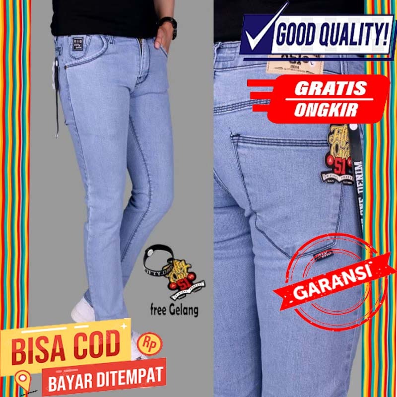 Fifteen Denim - Celana Jeans Pria Panjang Slim Fit Stretch Original New Fifteen Denim Terlaris
