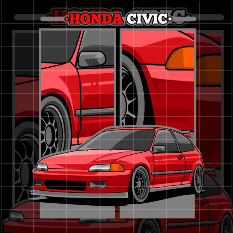 t-shirt Honda Civic Estilo kaos Honda Civic Estilo