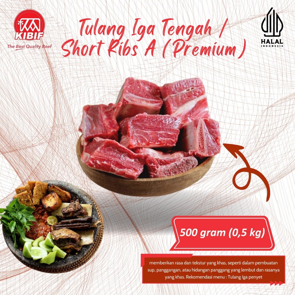 

Tulang Iga Tengah / Short Ribs 1kg