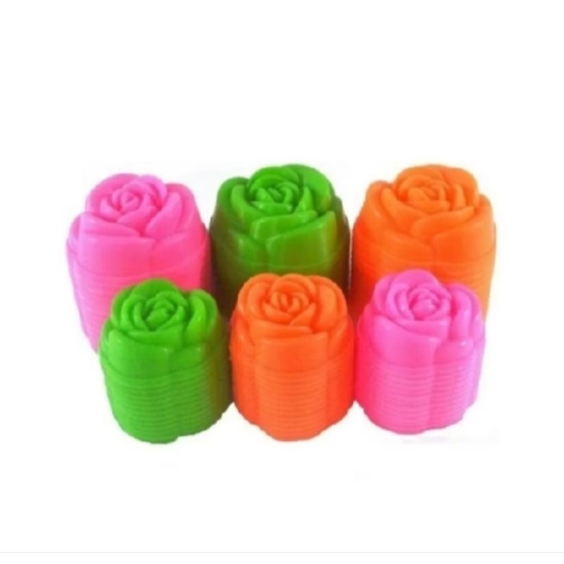 12pcs cetakan puding mawar kecil