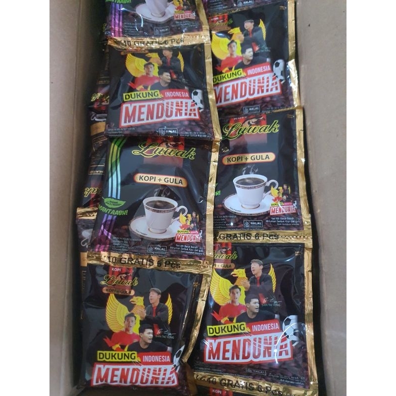 

kopi luwak hitam 1 renceng bonus 5 total 15 sachet