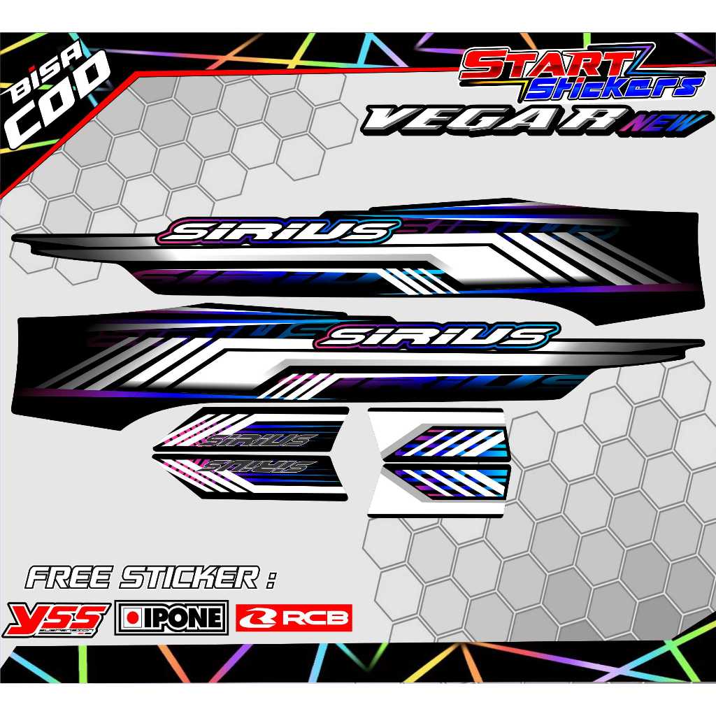 STRIPING VARIASI YAMAHA VEGA R NEW SIRIUS / STICKER LIST VARIASI MOTOR VEGA R NEW SIRIUS