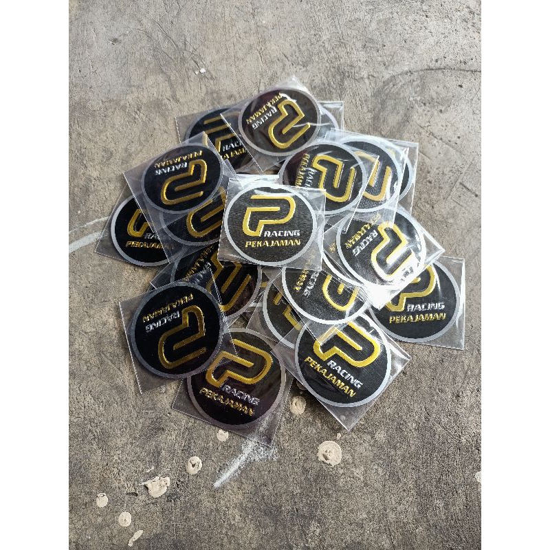 Emblem knalpot pekajaman timbul bukan ori diamater 5,5 cm