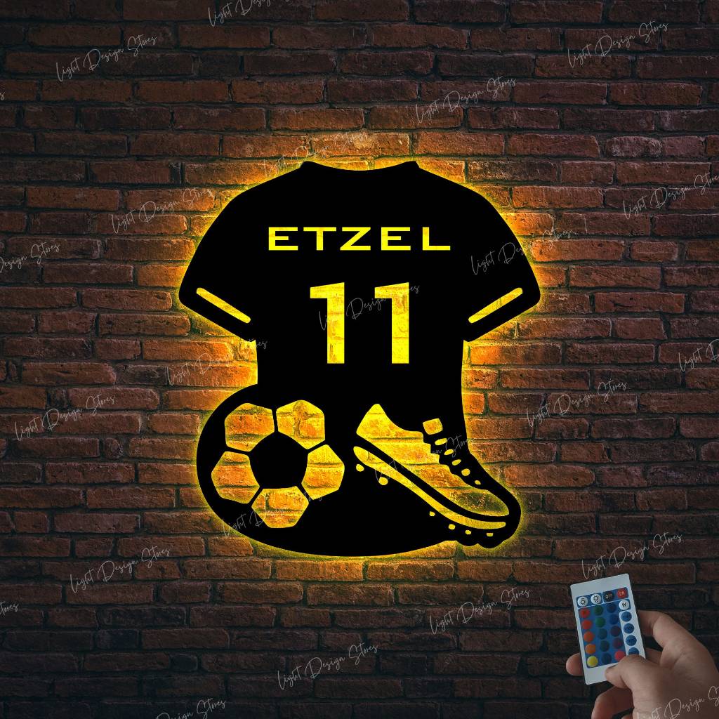 LAMPU TIDUR KAOS BOLA CUSTOM HIASAN DINDING KAMAR COWOK AESTHETIC HIASAN DINDING HYPEBEAST