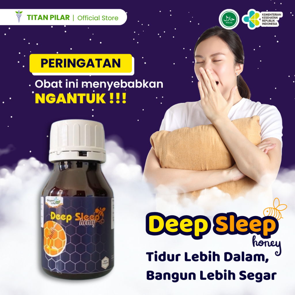 susah tidur malam sleepy time madu Original deep sleep honey Titan Pilar Official Store